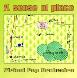 CD from cover showing a map with various fictitious places on it